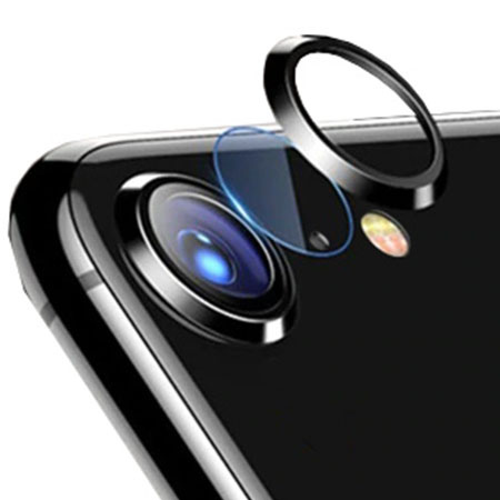 iPhone 8 Hartowane szkło na Tylny aparat z ramką Alu