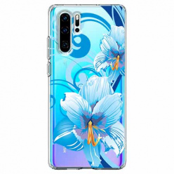 Etui na telefon Huawei P30 Pro - Niebieski kwiat północy.
