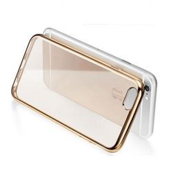 Etui na iPhone 6 Plus silikonowe platynowane SLIM - złote