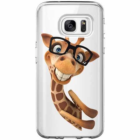 Etui na Galaxy S7 Edge - Żyrafa w okularach.