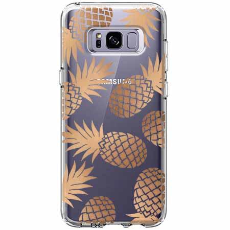 Etui na Galaxy S8 Plus - Złote ananasy.
