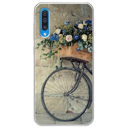 Etui na Samsung Galaxy A70 - Rower z kwiatami