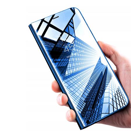 Etui na Samsung Galaxy A71 - Flip Clear View z klapką - Niebieski.