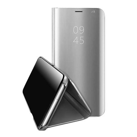 Etui na LG K50s - Flip Clear View z klapką - Srebrny.